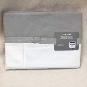 Crate & Barrel Linen Crib skirt crate & Kids
